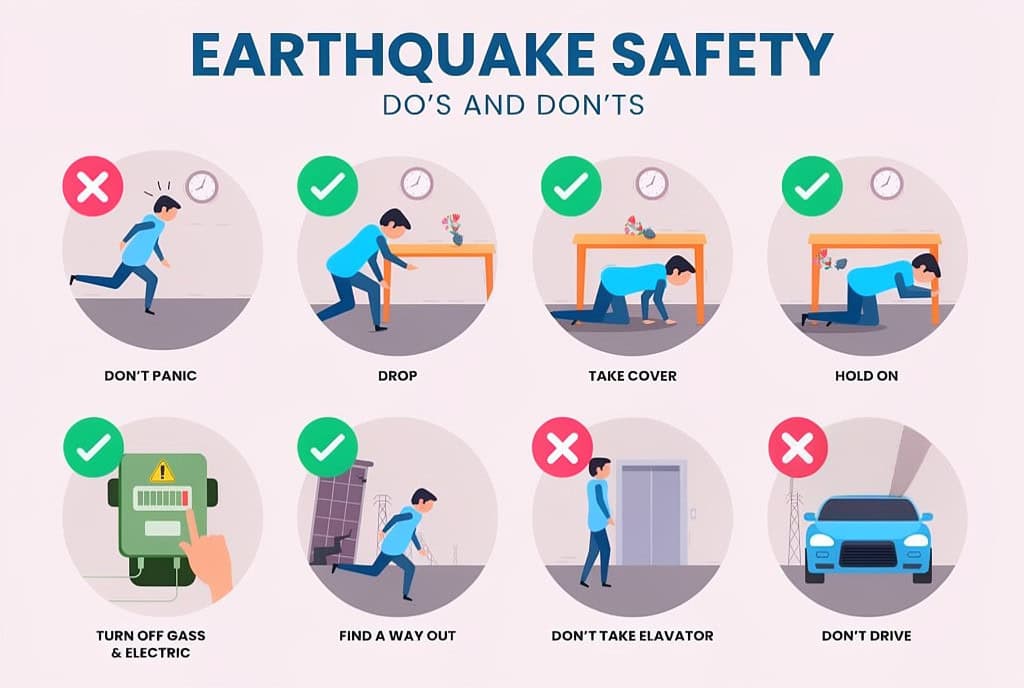 mistakes people make during an earthquake