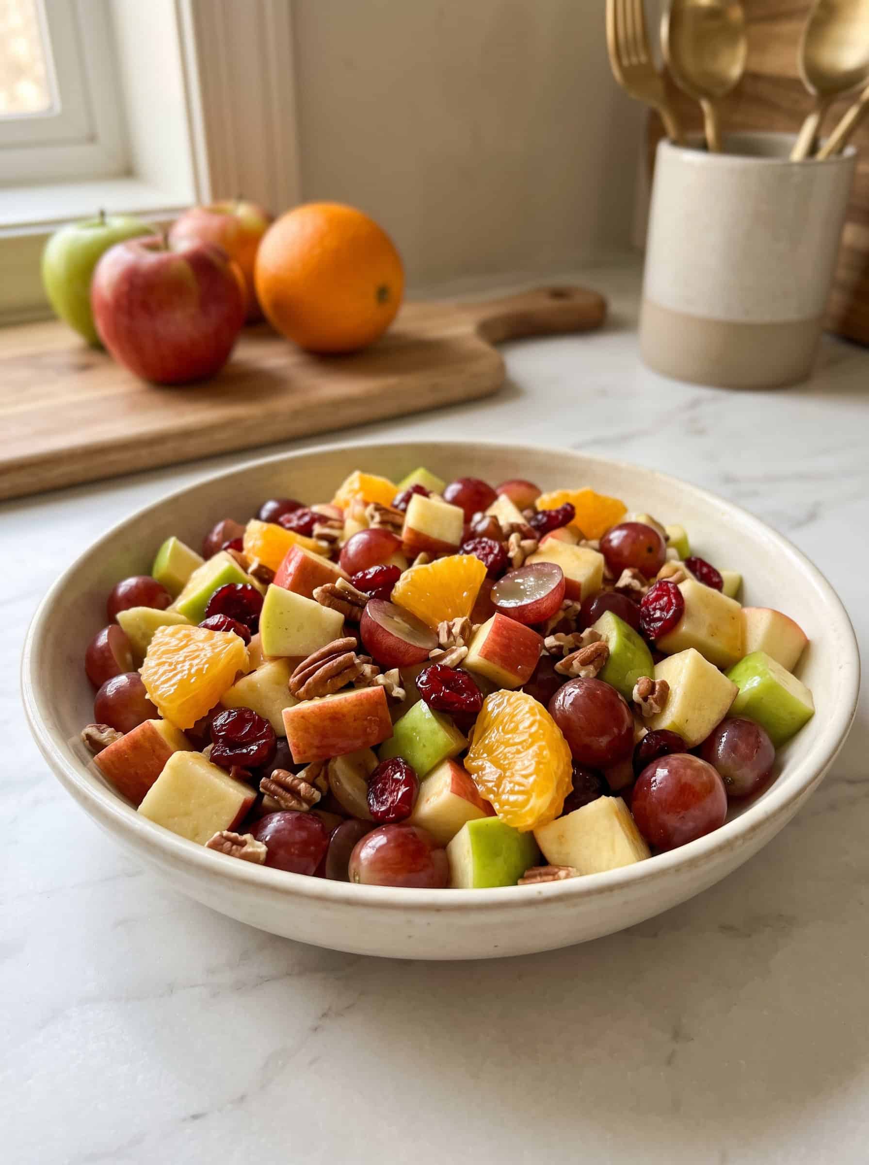 Apple Cranberry Pecan Fruit Salad