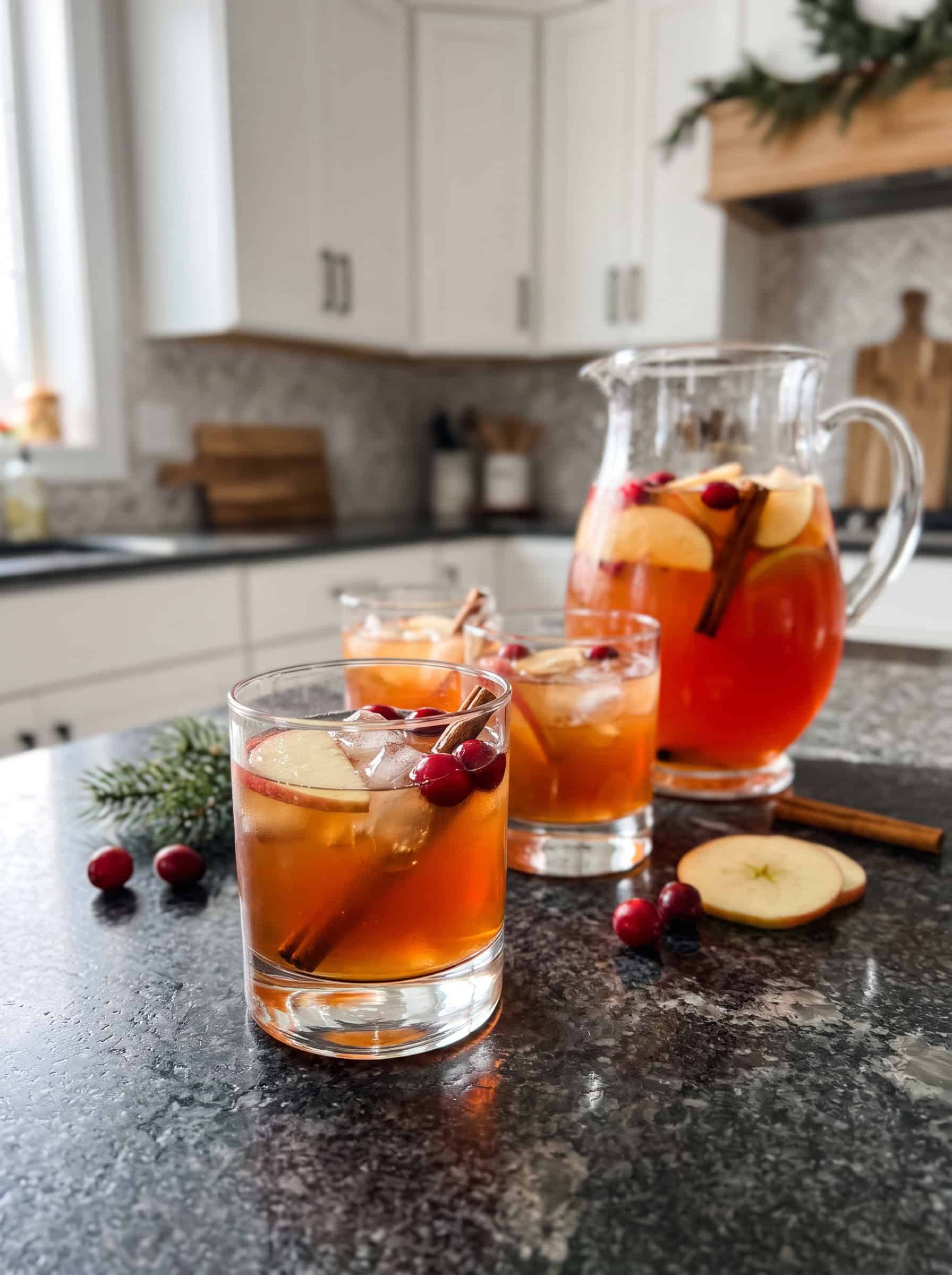 Apple Cranberry Whiskey Punch