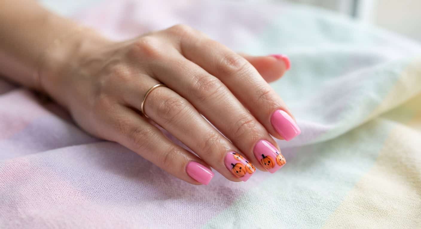 Pink Halloween Nails