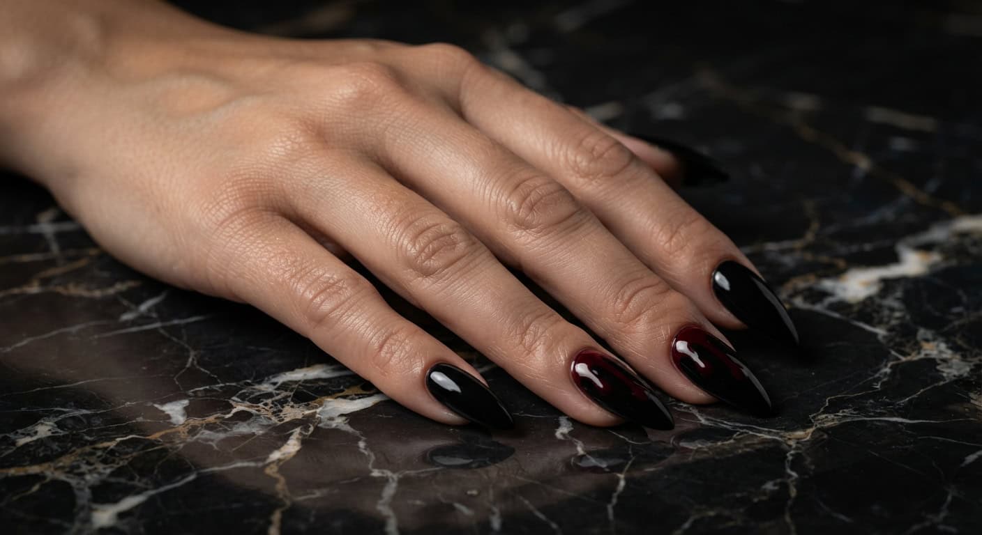 Black Aesthetic Halloween Nails