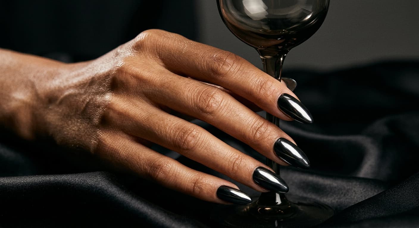 Black Aesthetic Halloween Nails