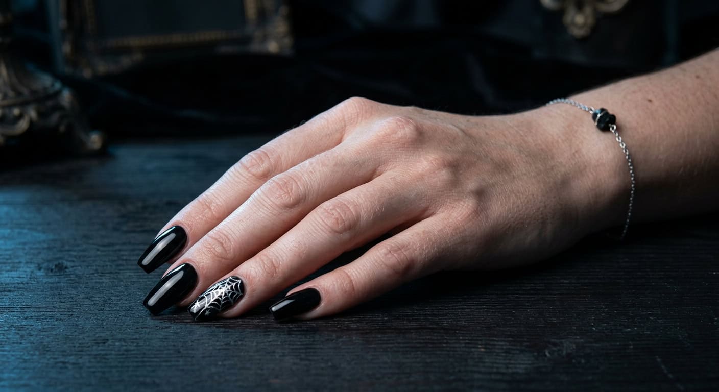 Black Aesthetic Halloween Nails