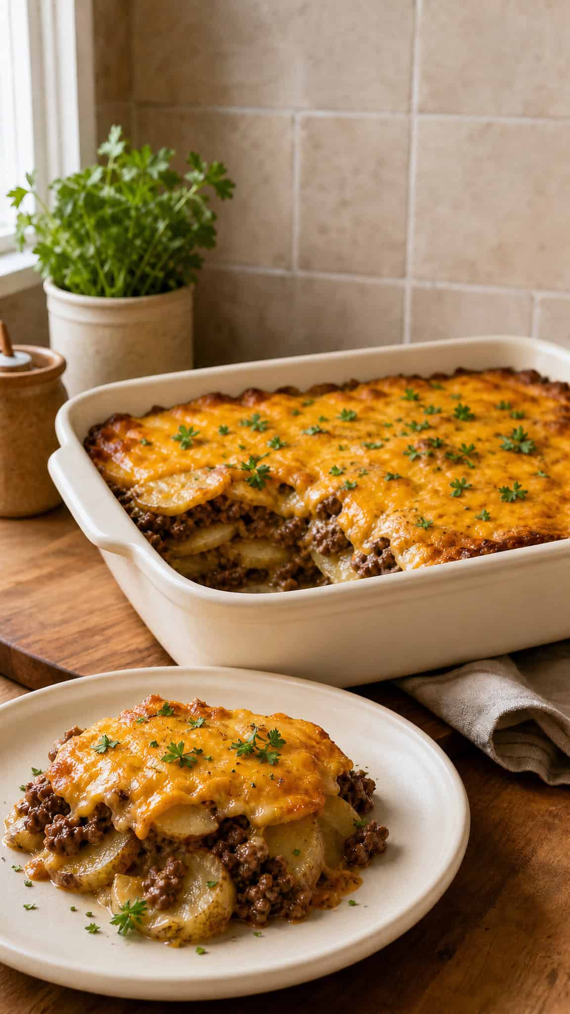 Cheesy Ground Beef and Potatoes