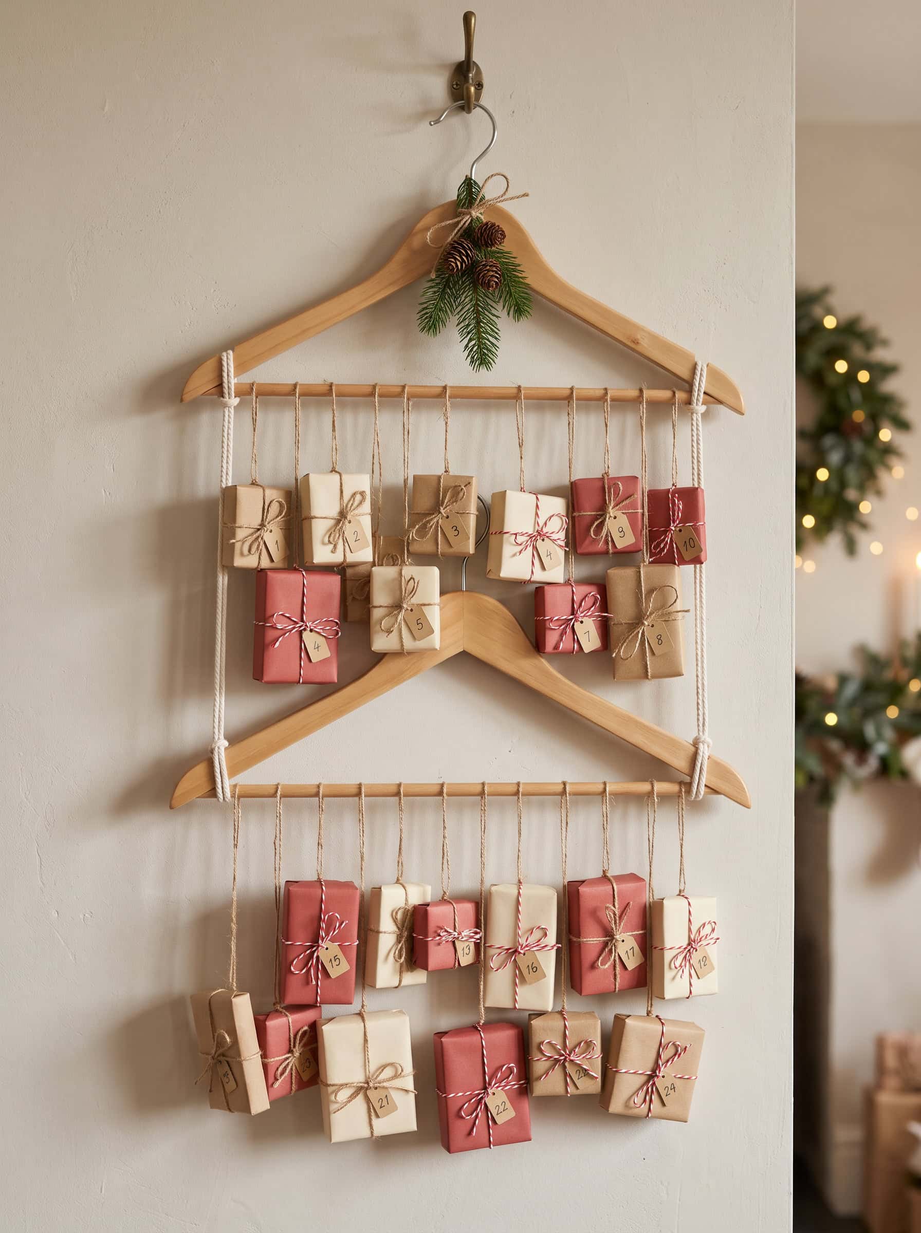Coat Hanger Advent Calendar