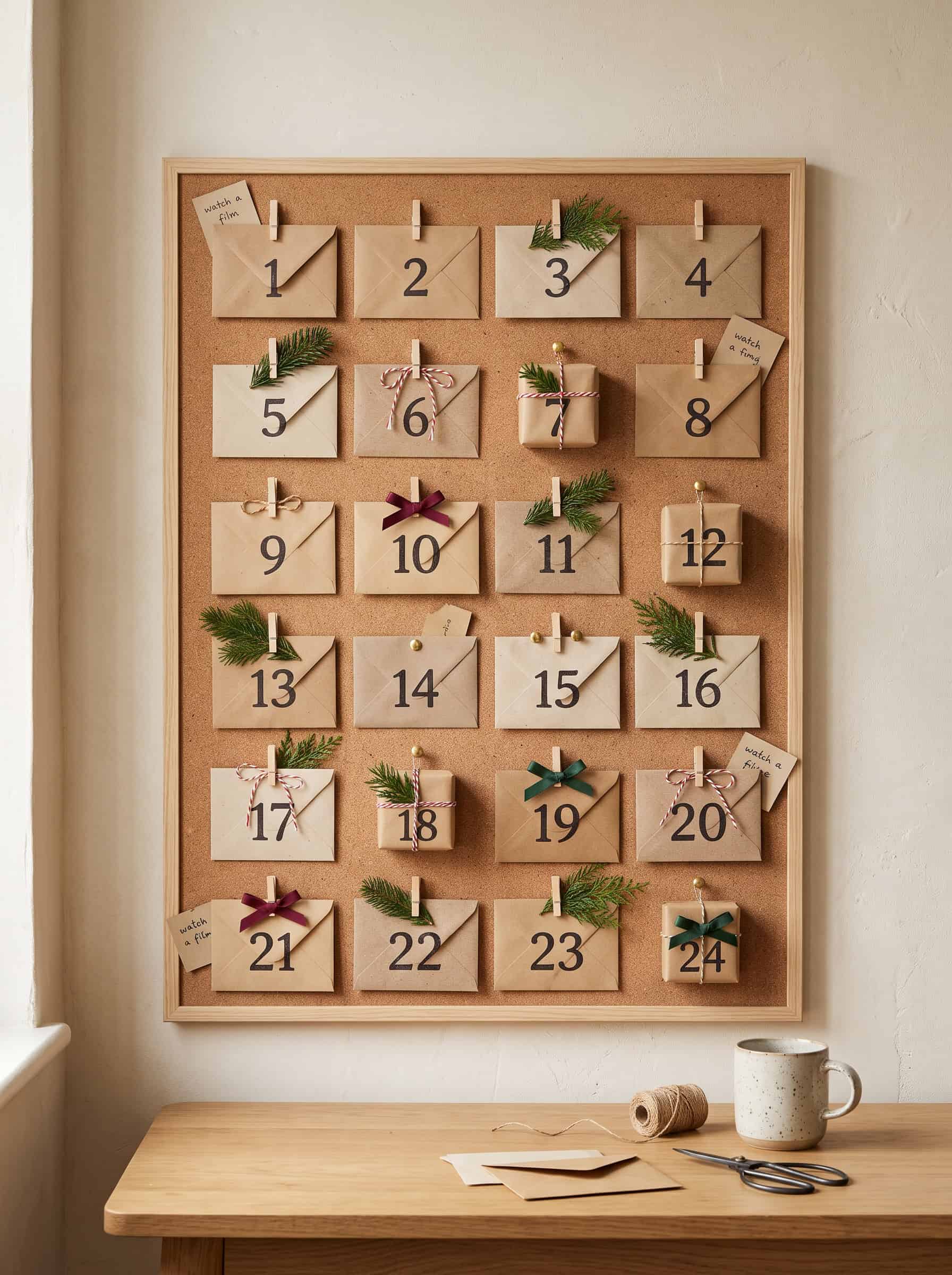 Corkboard Advent Calendar