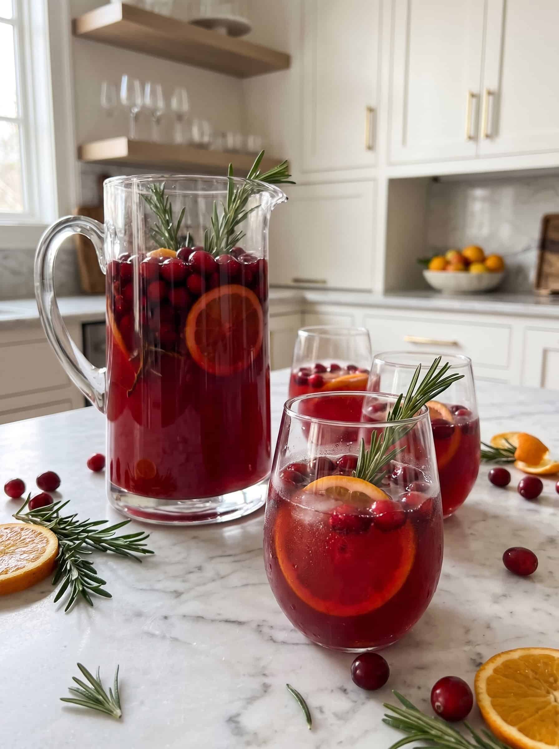 Cranberry Orange Rosemary Holiday Punch