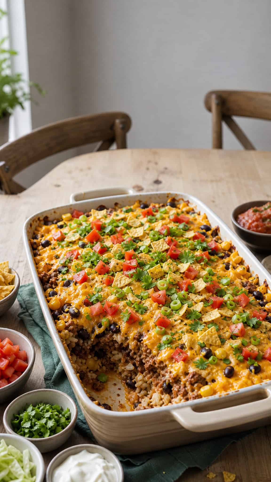 Giant Taco Rice Bake