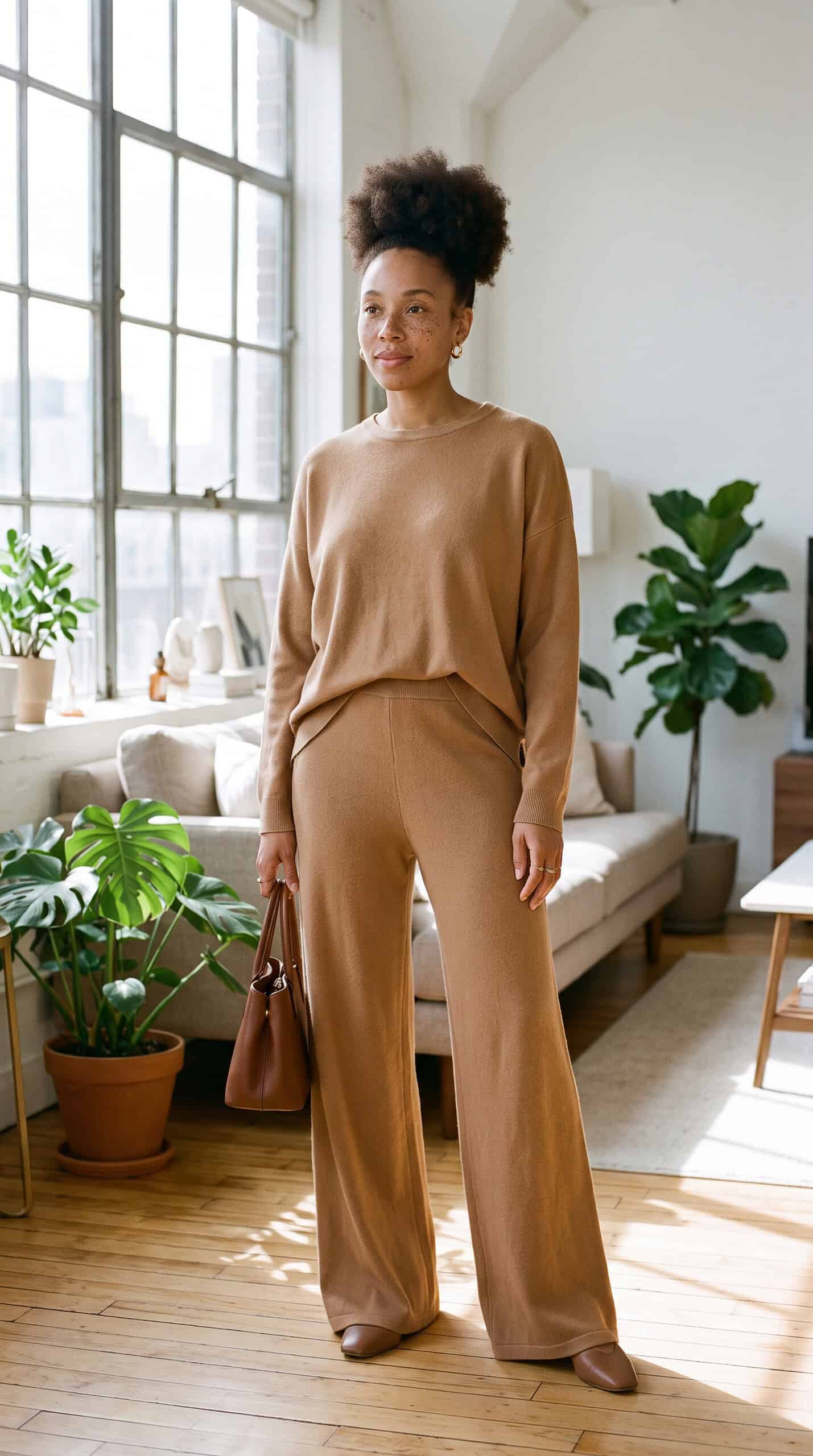Matching Knit Set and Pointed Flats