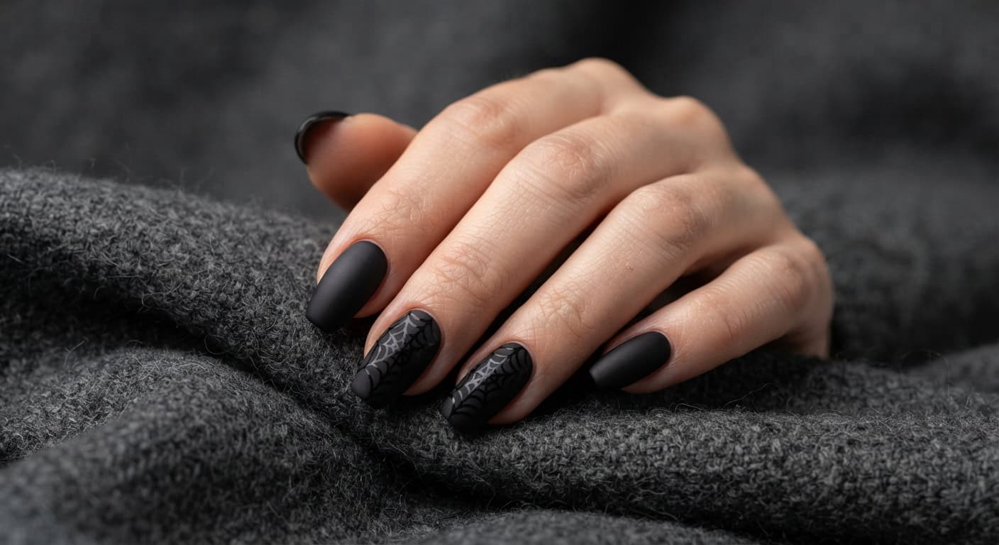 Black Aesthetic Halloween Nails