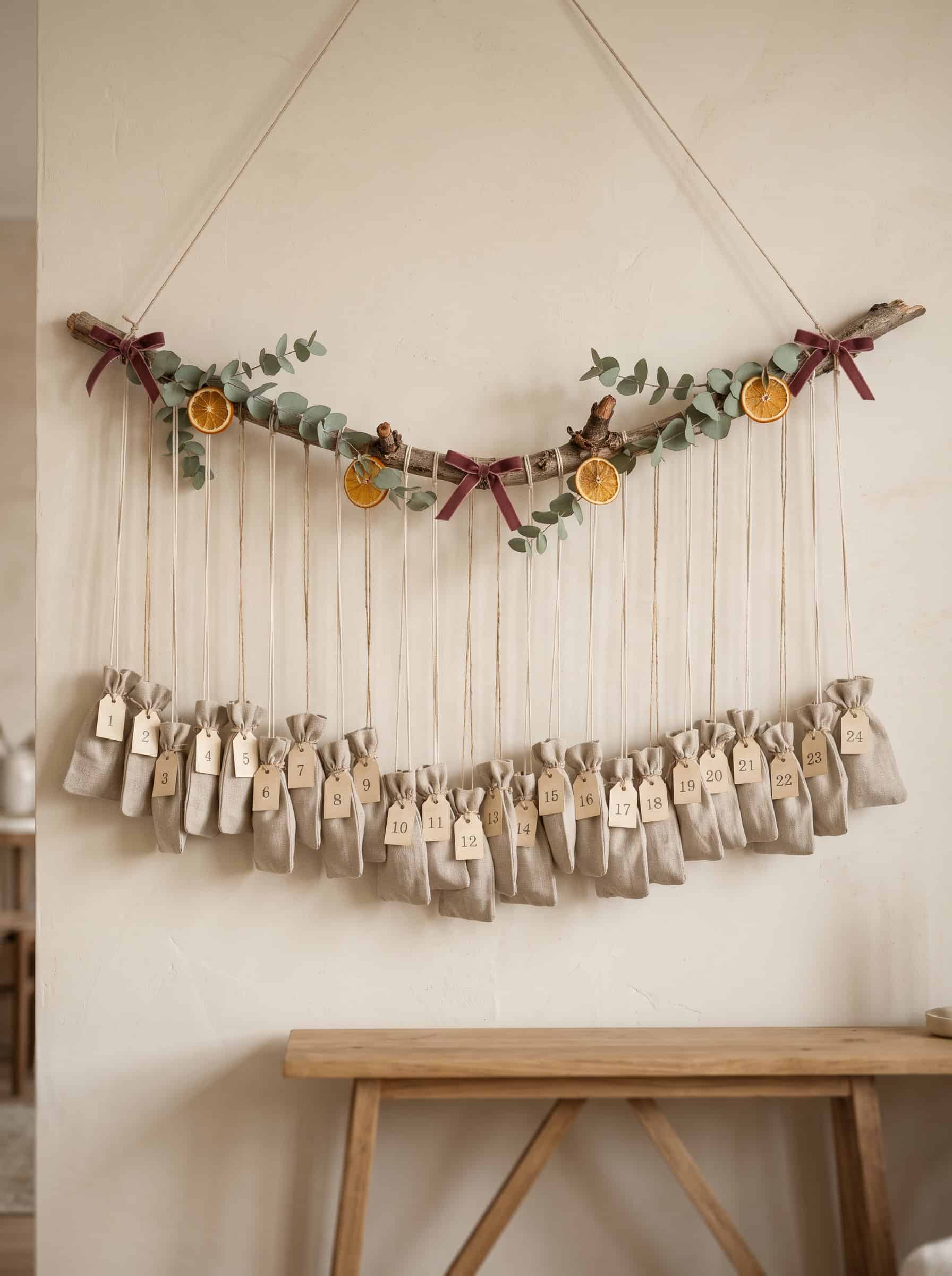 Minimalist Linen Pouch Calendar