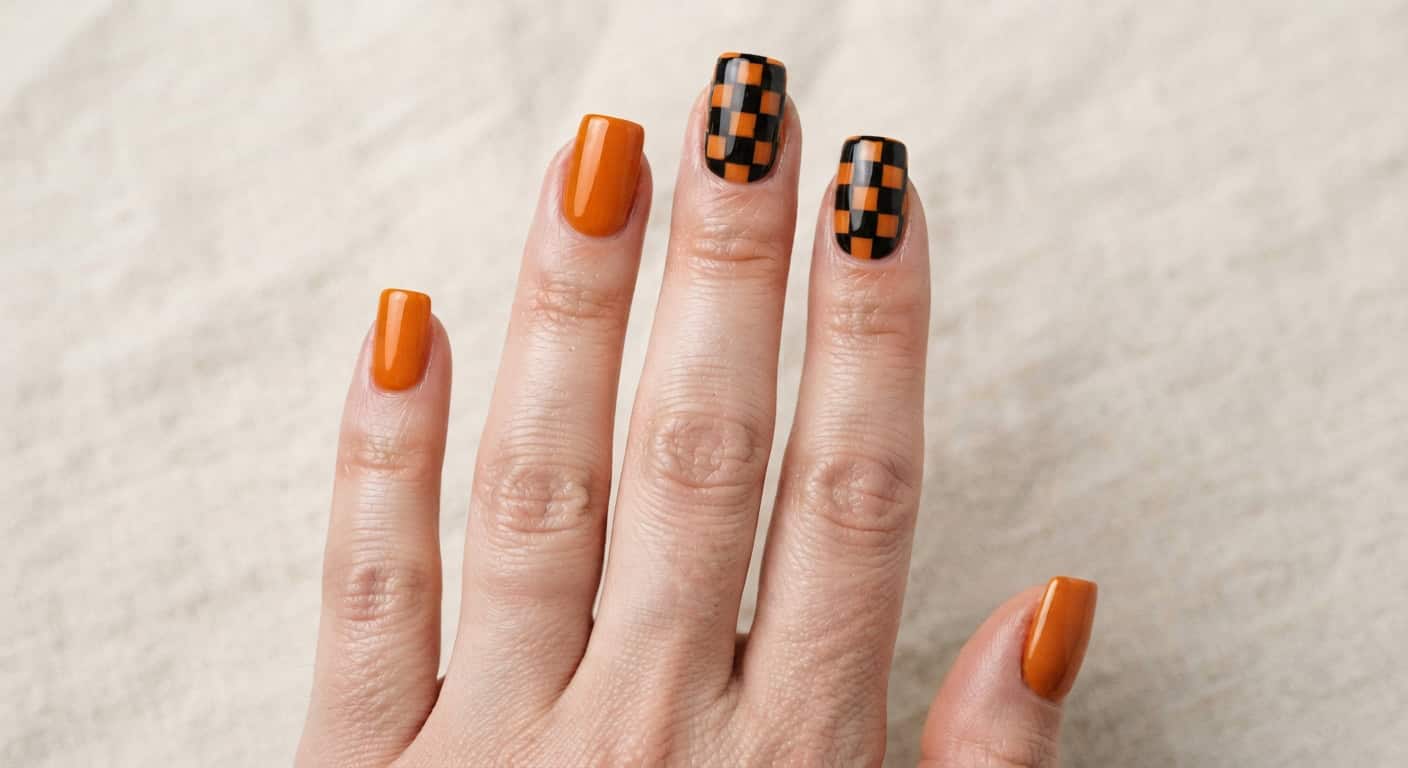 Orange Halloween Nails