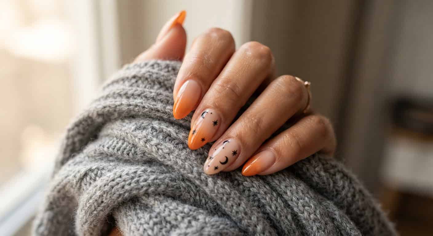 Orange Halloween Nails