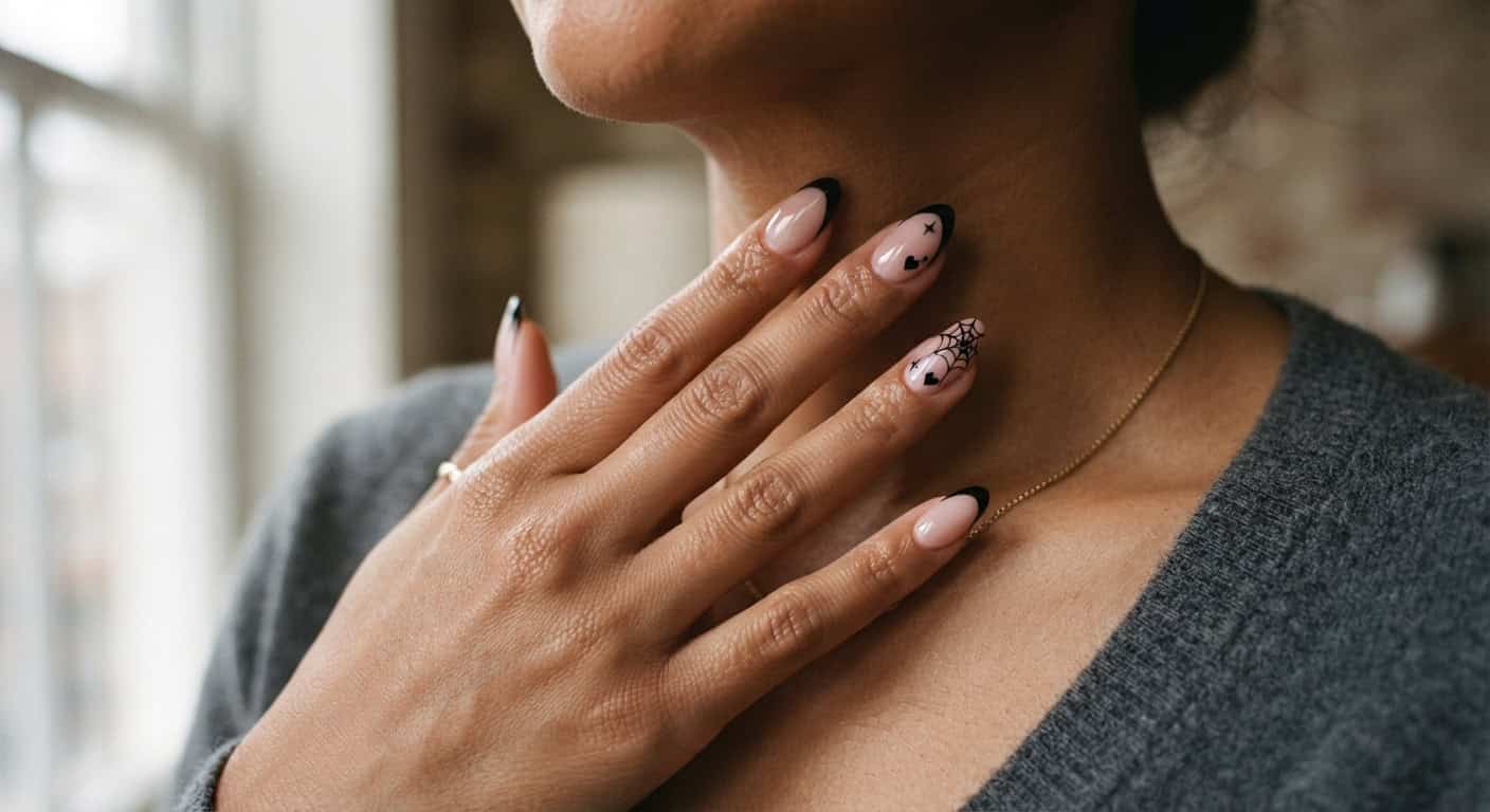 Pink Halloween Nails