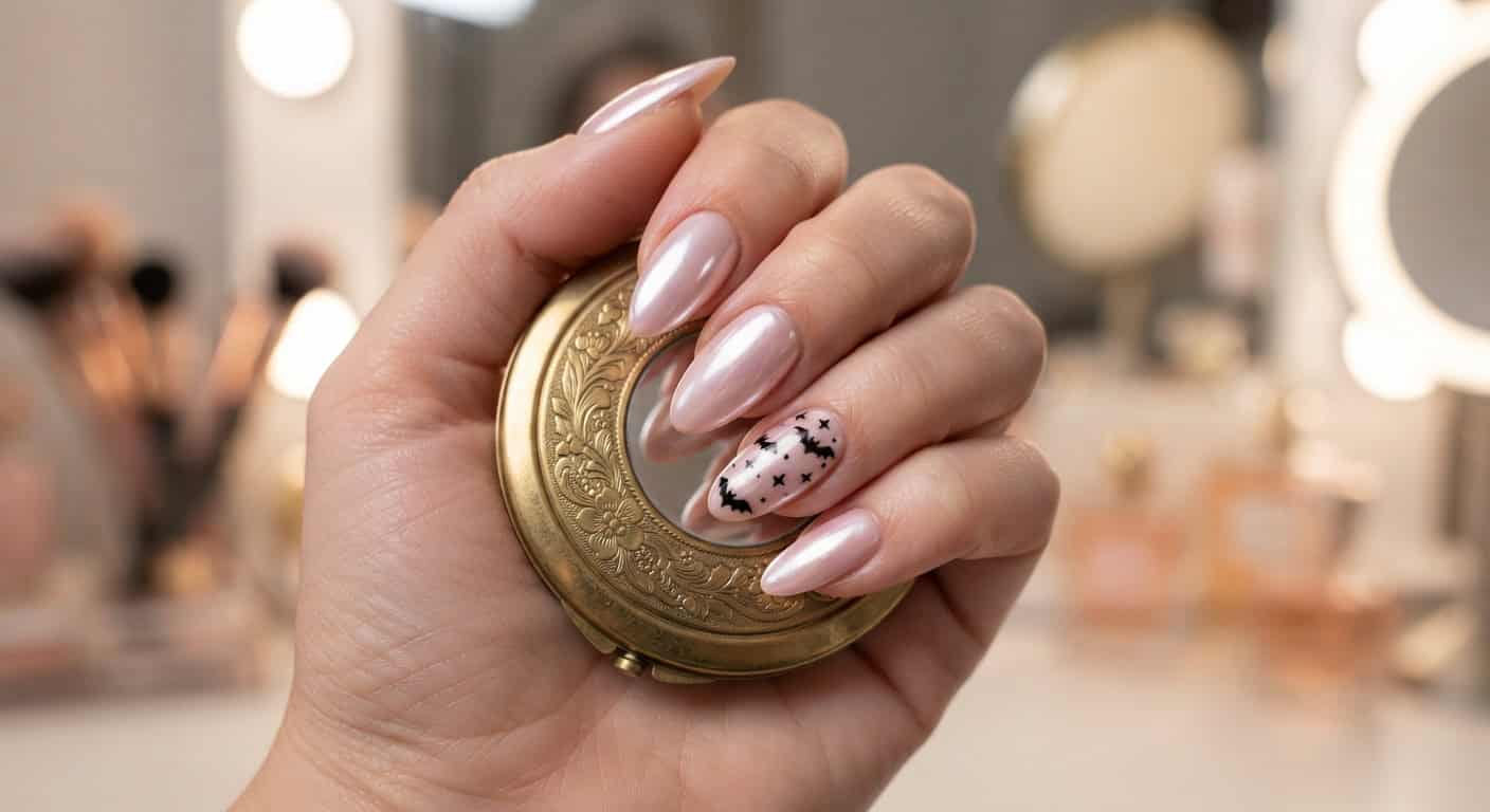 Pink Halloween Nails
