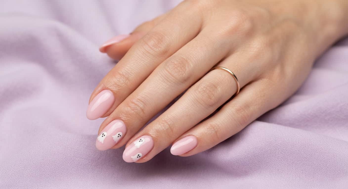 Pink Halloween Nails