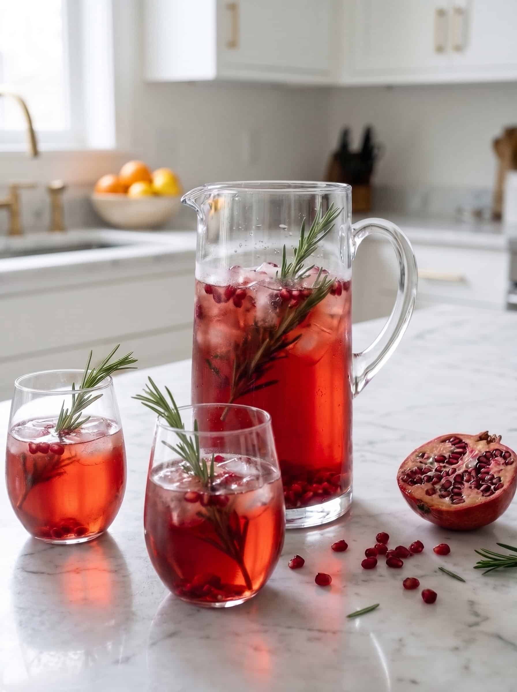Pomegranate Rosemary Gin Punch
