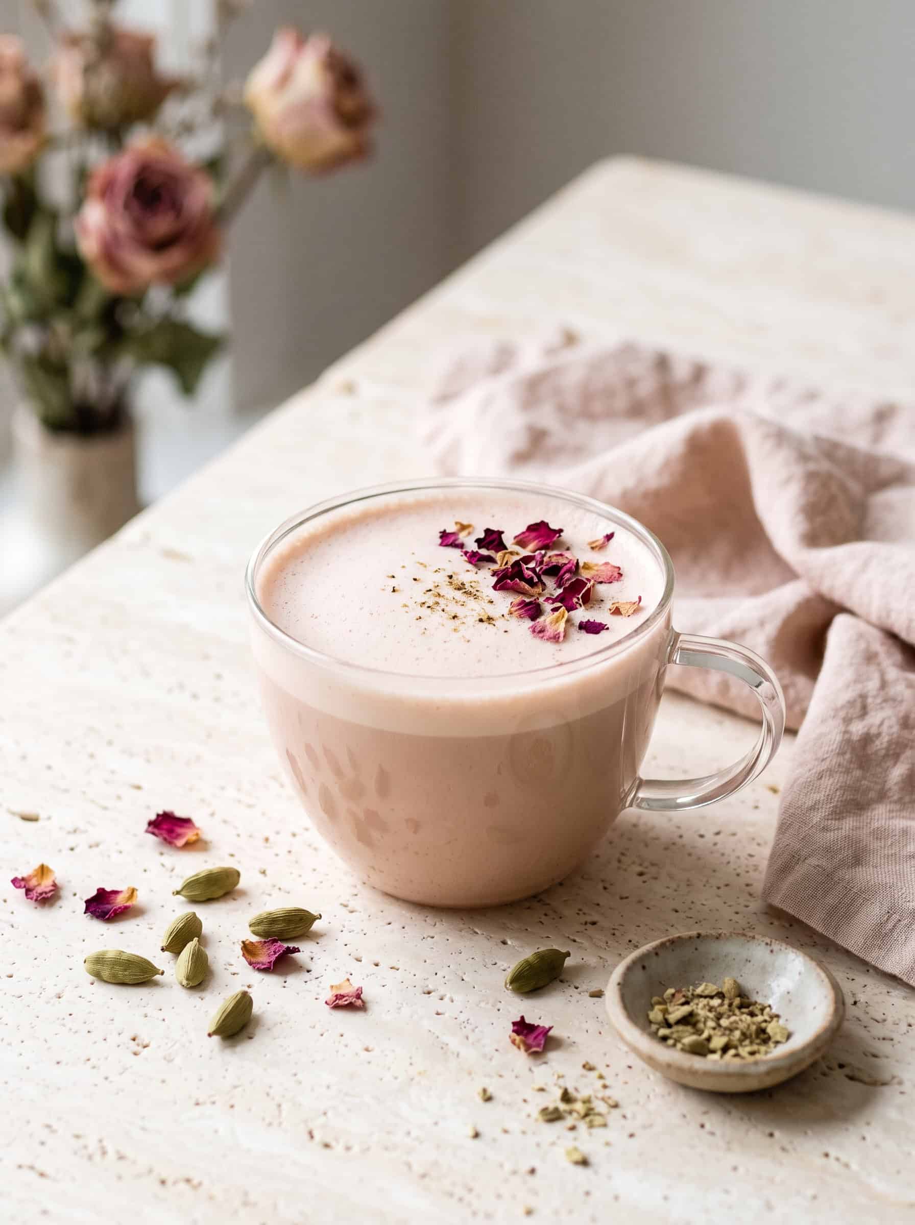 Rose Cardamom Latte