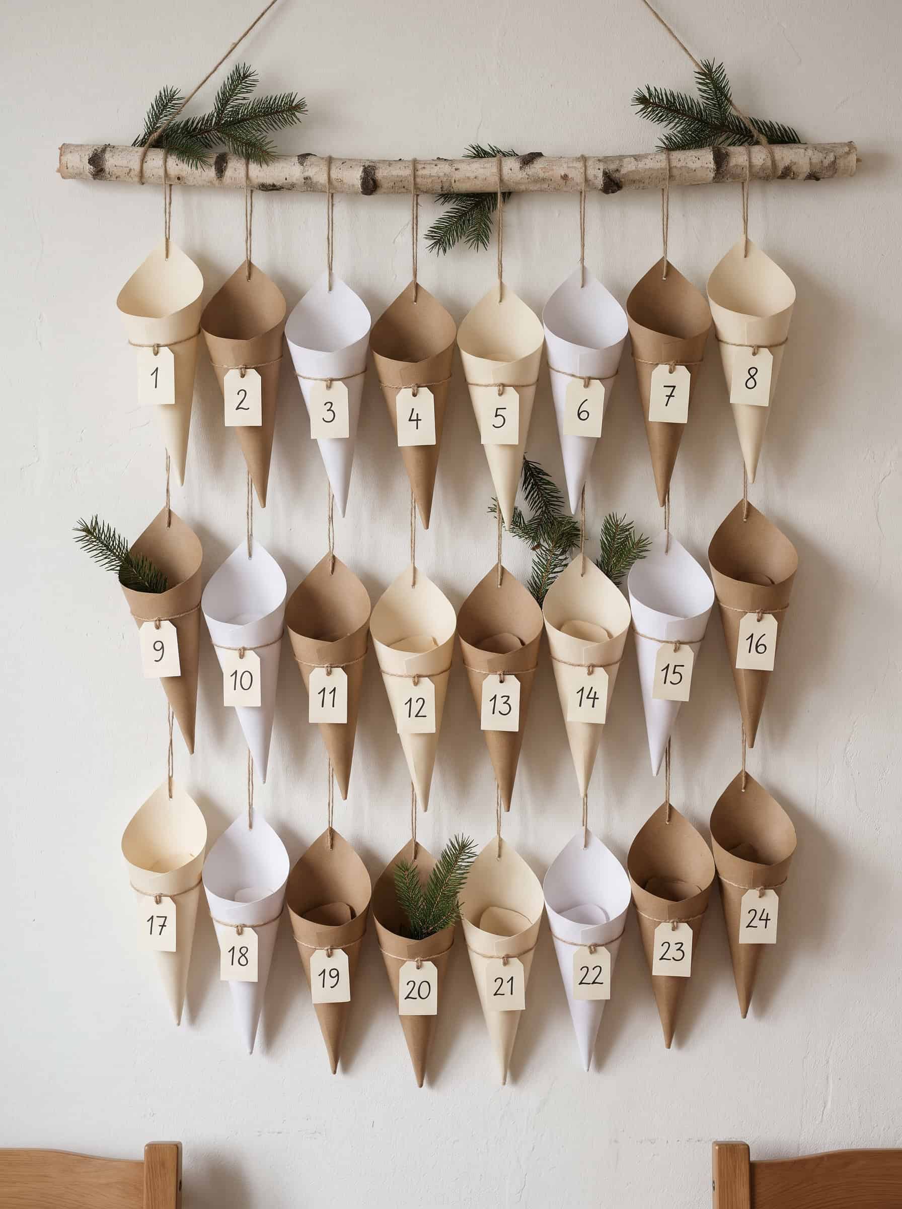 Scandinavian Paper Cone Calendar
