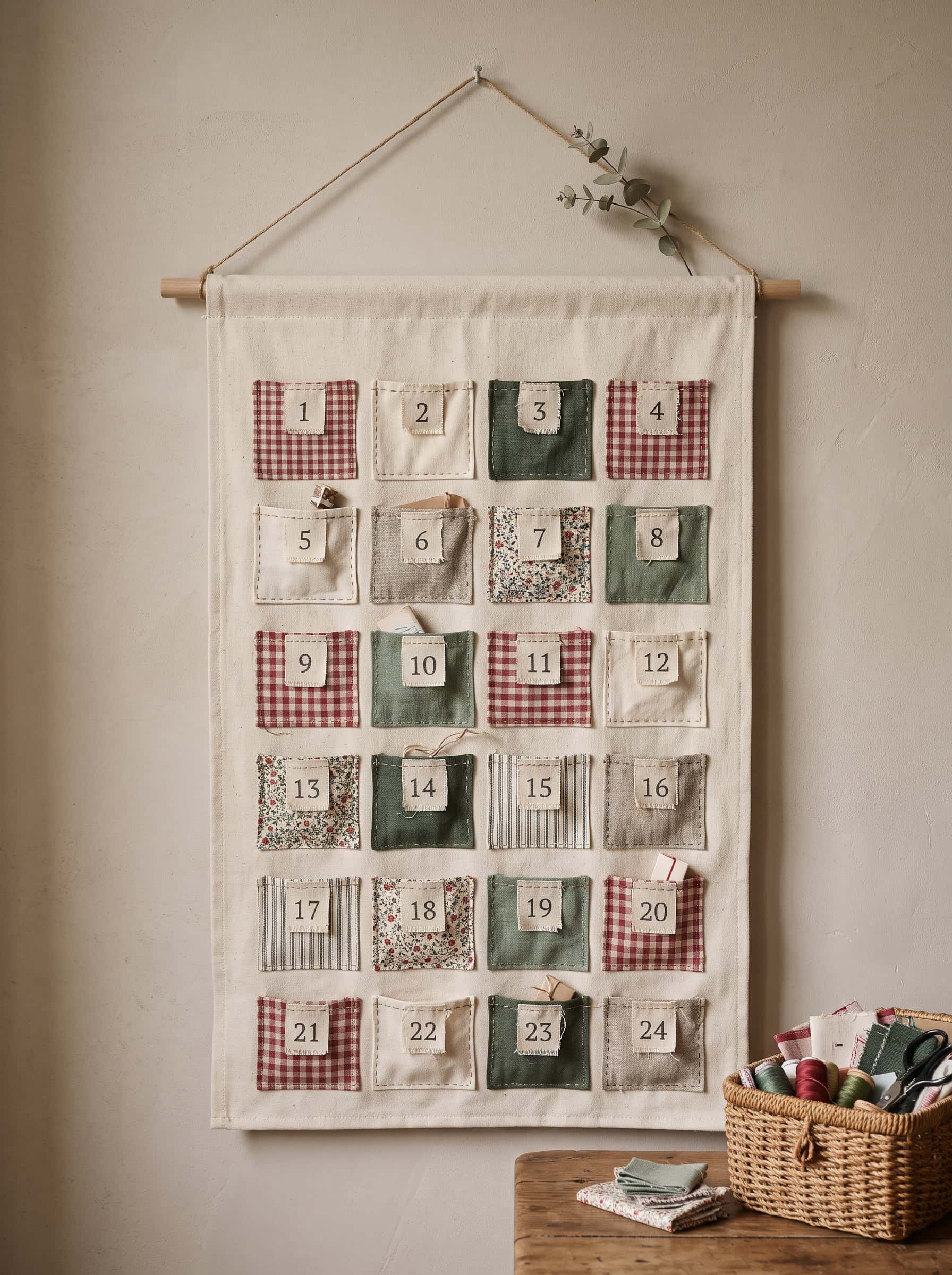 Scrap Fabric Pocket Calendar