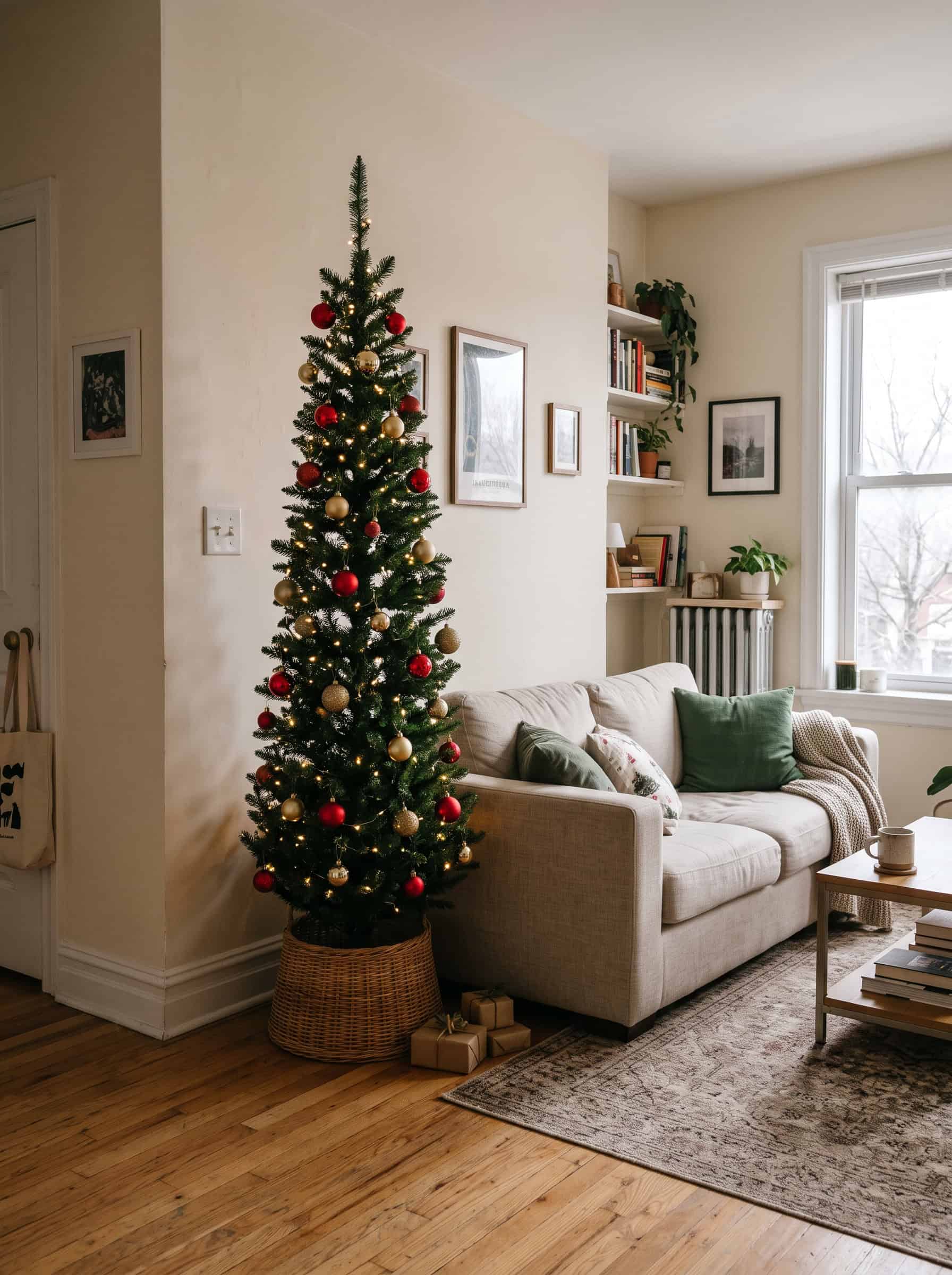 Decorate With A Slim Christmas Tree