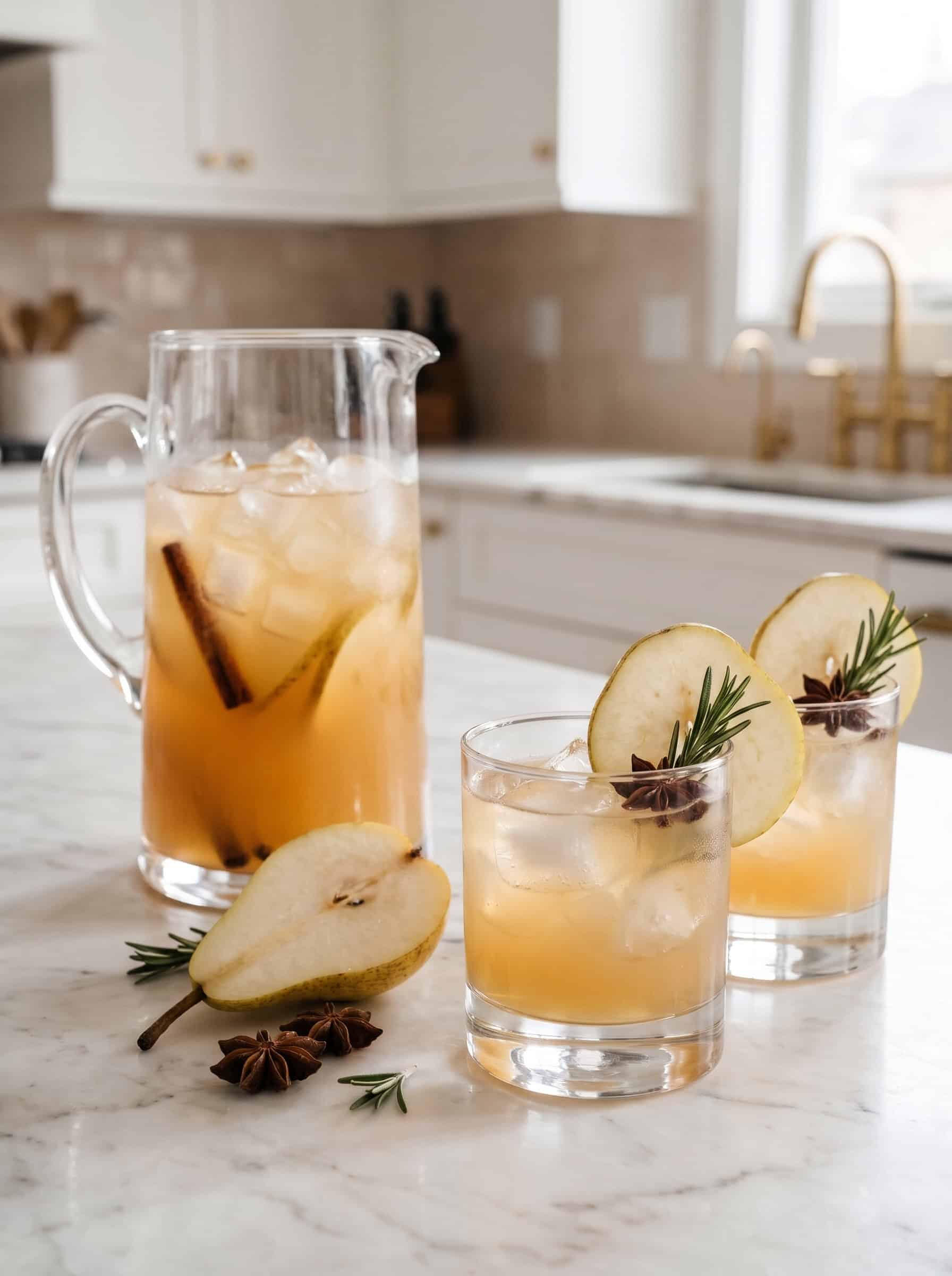 Spiced Pear Bourbon Punch