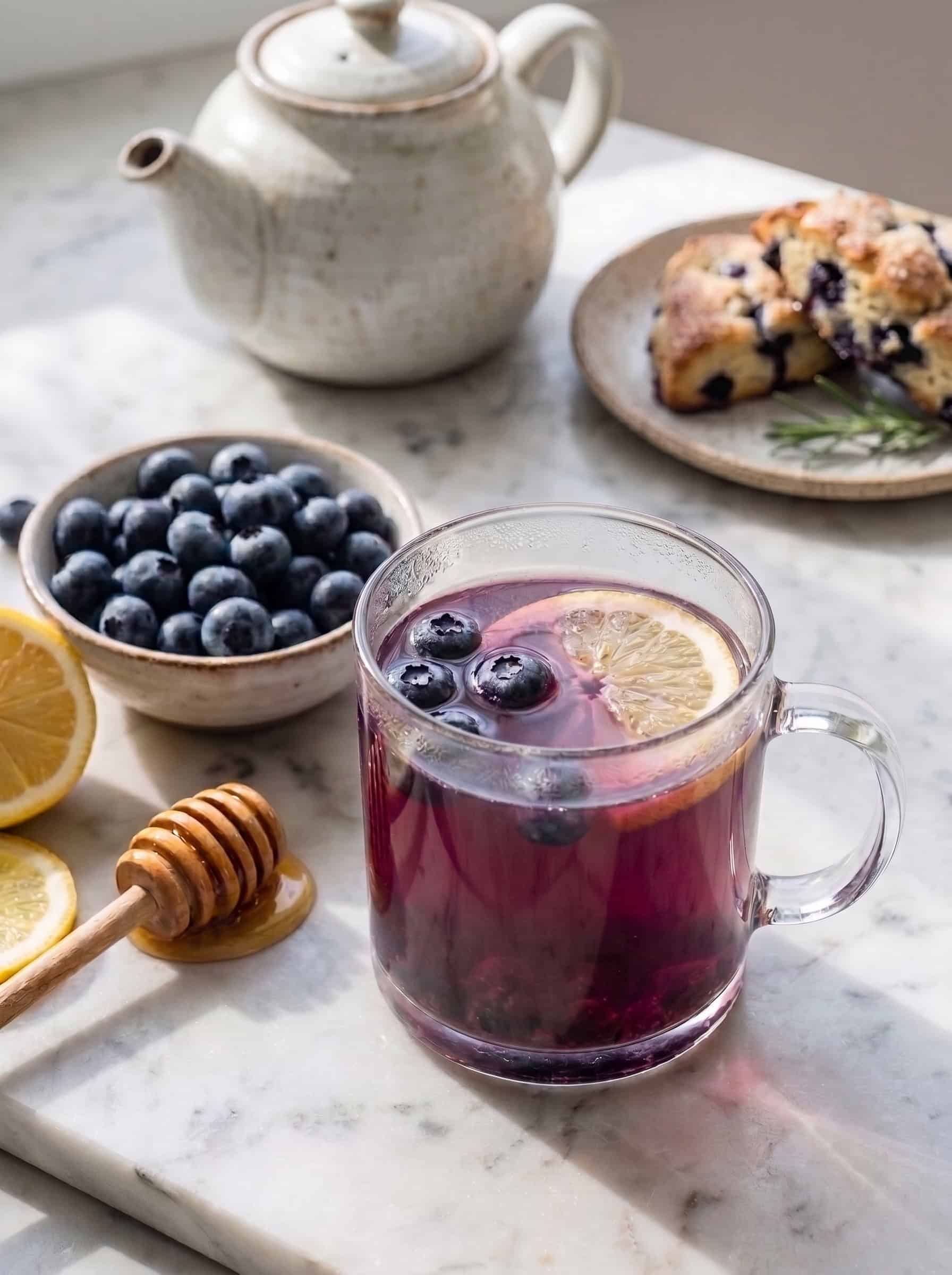 Warm Blueberry Lemon Drink